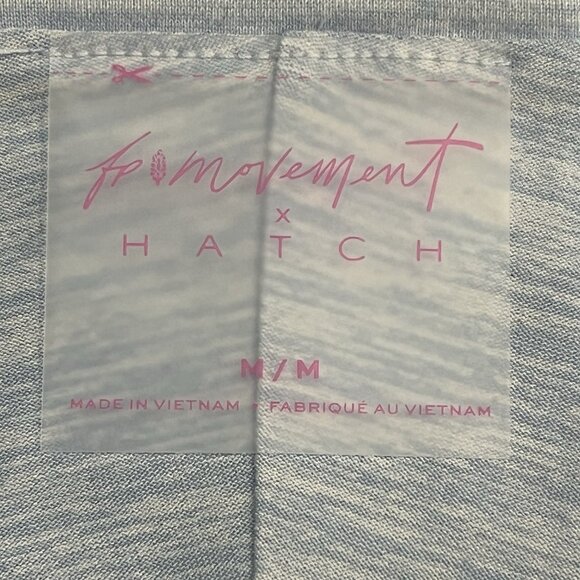 NWT Free People x HATCH Maternity Top Medium Right On Run Layer Blue Bell Shirt - Picture 11 of 13
